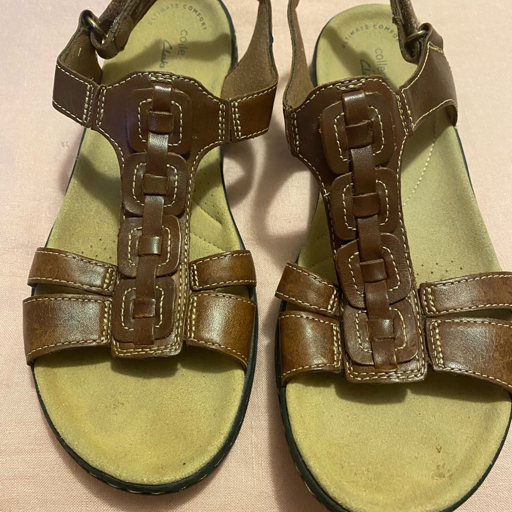 Clarks brown leather Sandals